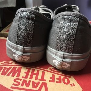 Vans Gray Paisley Canvas Authentic